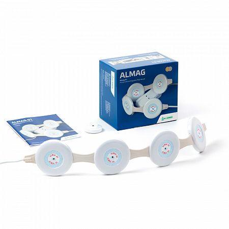 ALMAG-01 complete package — device, 4 emitters, instruction manual in original box