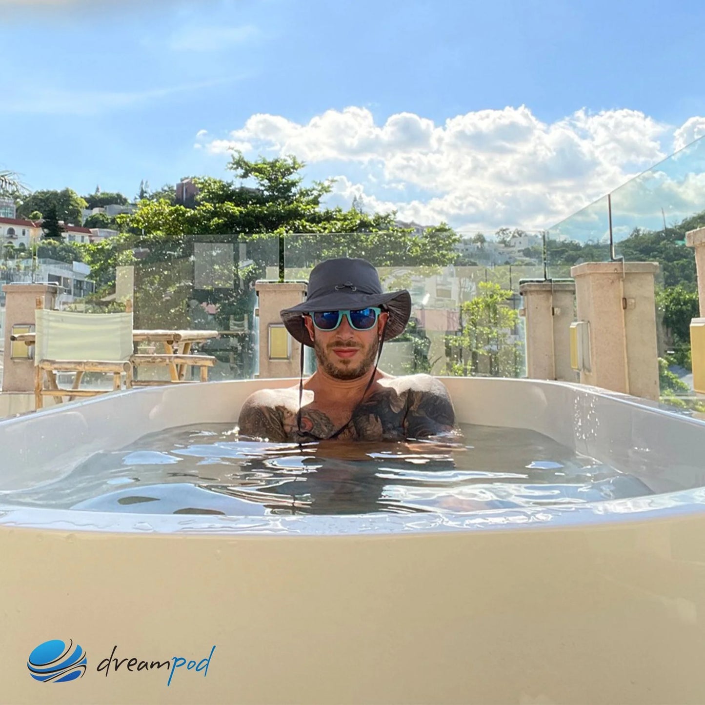 Dreampod Ice Bath with Chiller — Outdoors