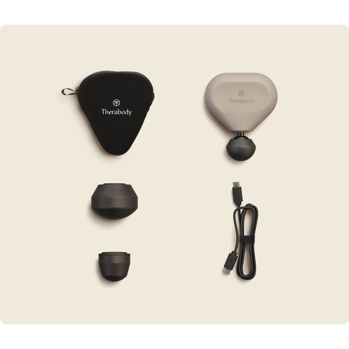 Theragun Mini 3.0 Oat — ultra-compact percussive therapy device by Therabody — product view 5