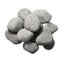 Saunum sauna stones, 5 to 10 cm rounded stones on white