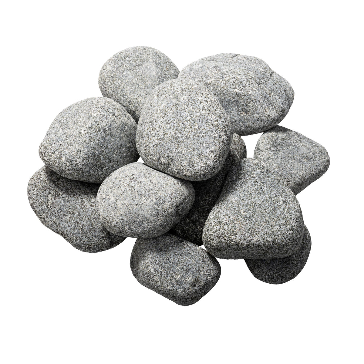 Saunum rounded olivine diabase sauna stones, 2 to 4 inches, included in the package
