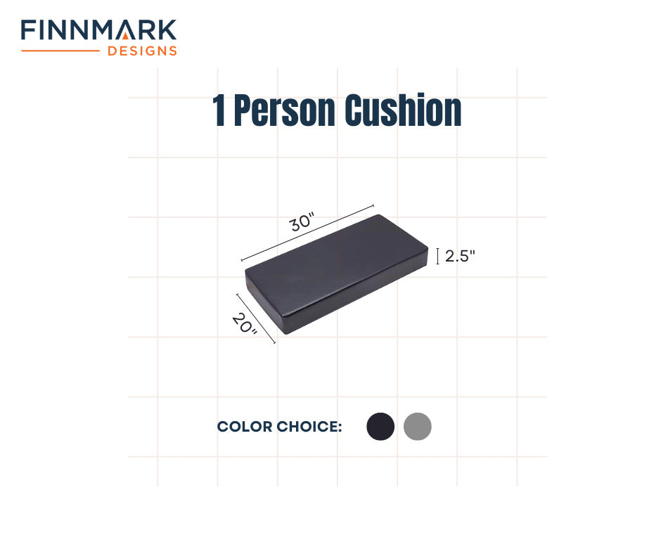 Finnmark 1-Person Sauna Cushion dimension drawing