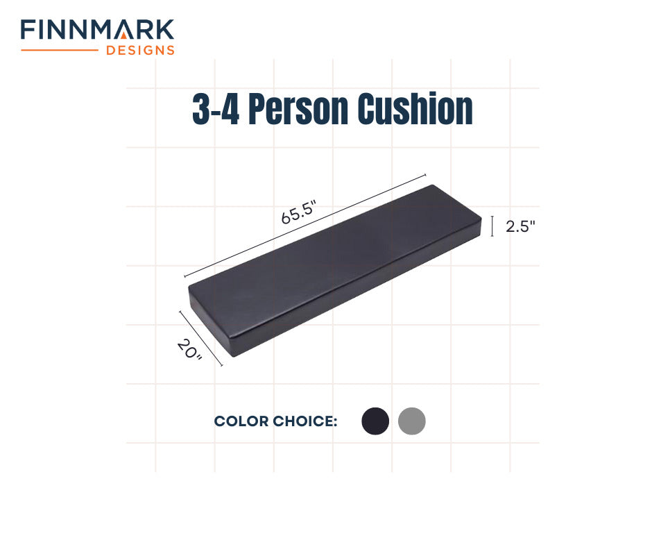 Finnmark 3-Person Sauna Cushion dimension drawing