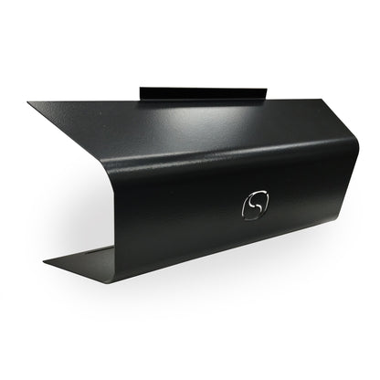 Saunum Air Deflector for Air Perfect, black steel hood on white