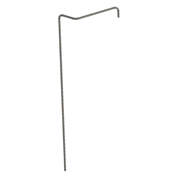 Saunum AutoLeil pipe, bent stainless pipe with nozzle end, on white