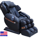 Luraco i9 Max Plus Billionaire Edition massage chair in black, three quarter view