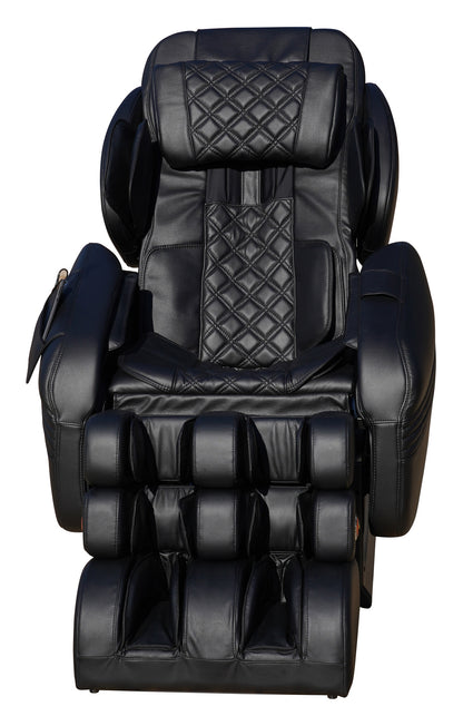Luraco Model 3 Hybrid SL in black seen from the front, showing the diamond quilted backrest