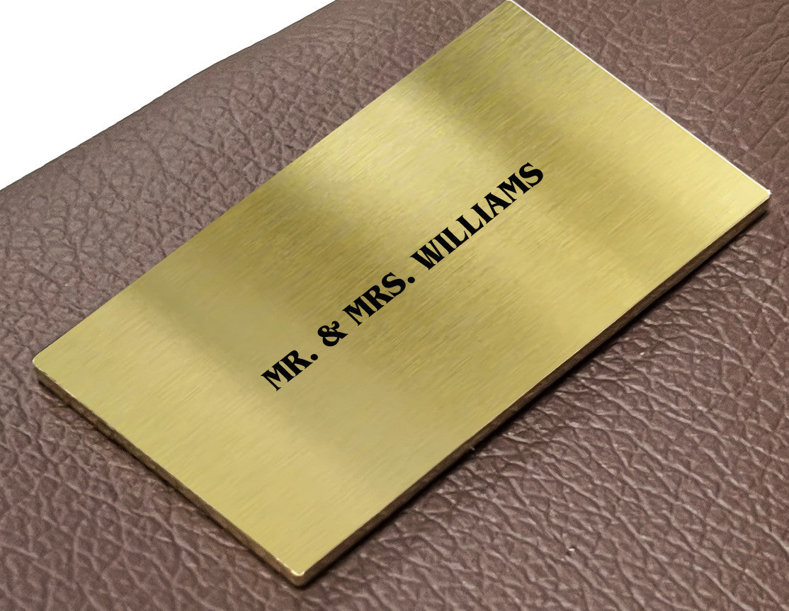18K gold owner's name plate, which Luraco calls a solid gold block, on the Luraco i9 Max Plus Royal Edition