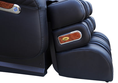 Close up of the Luraco i9 Max Plus Billionaire Edition calf and foot massage section