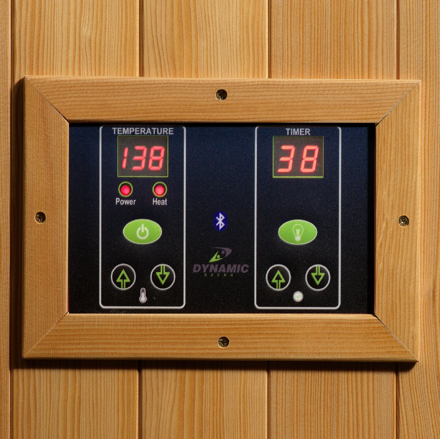 Digital control panel of the Dynamic Gracia 1-2-Person Full Spectrum Near Zero EMF FAR Infrared Sauna (DYN-6119-03 FS) – full spectrum infrared sauna