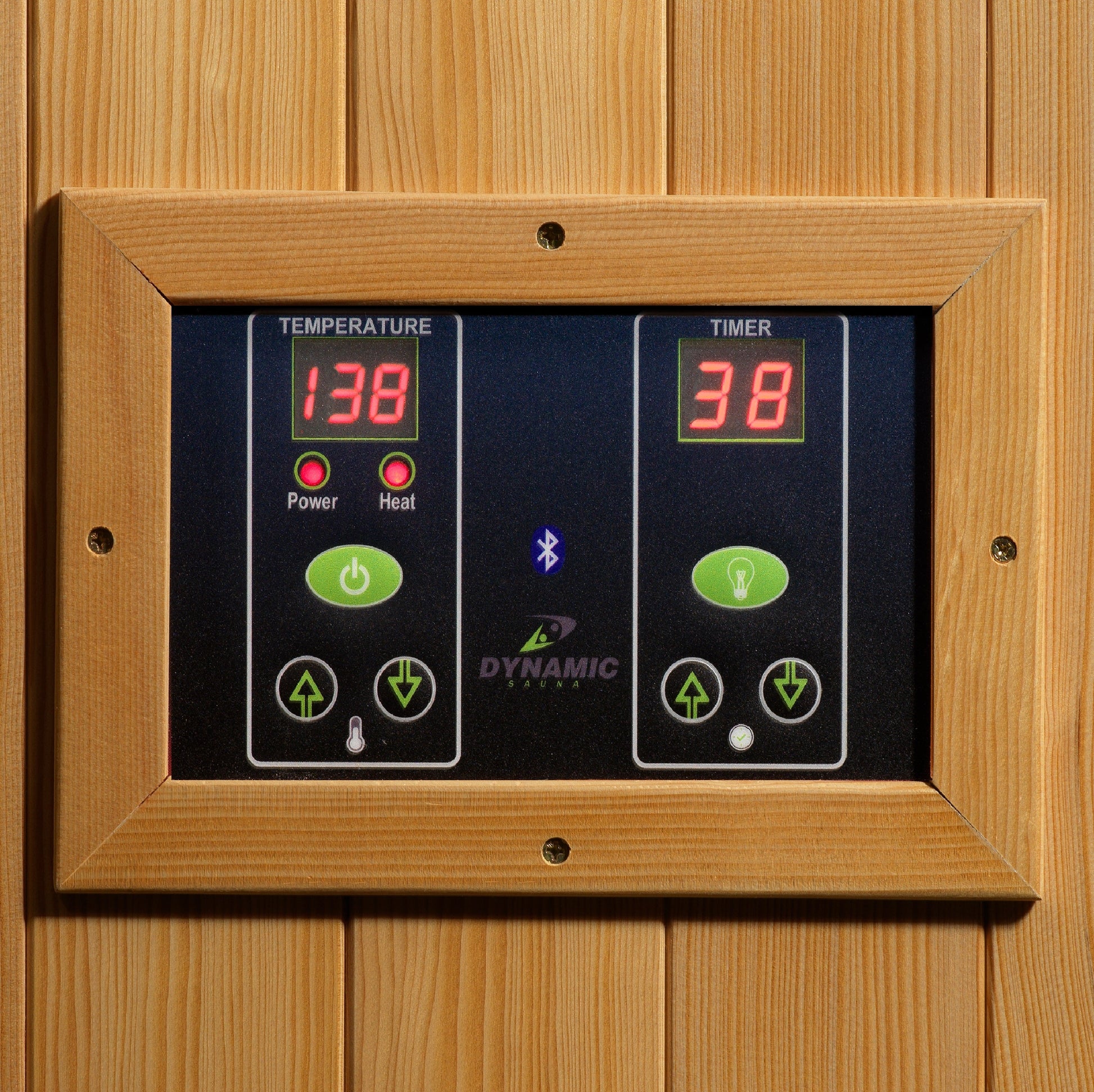Digital control panel of the Dynamic Gracia 1-2-Person Full Spectrum Near Zero EMF FAR Infrared Sauna (DYN-6119-03 FS) – full spectrum infrared sauna