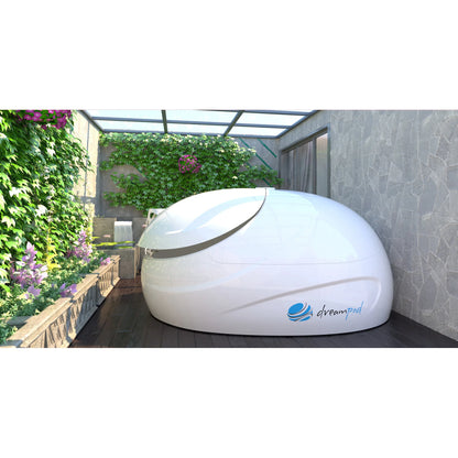 Dreampod Sport Float Pod — White outdoors on terrace