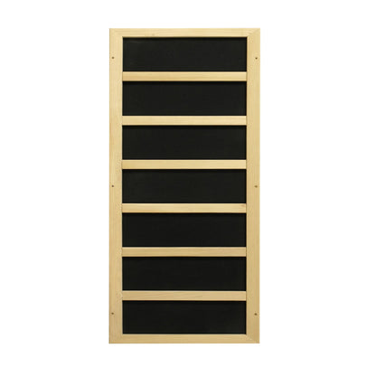 Front view of the Dynamic Santiago 2-Person Full Spectrum Near Zero EMF FAR Infrared Sauna (DYN-6209-03 FS) – full spectrum infrared sauna