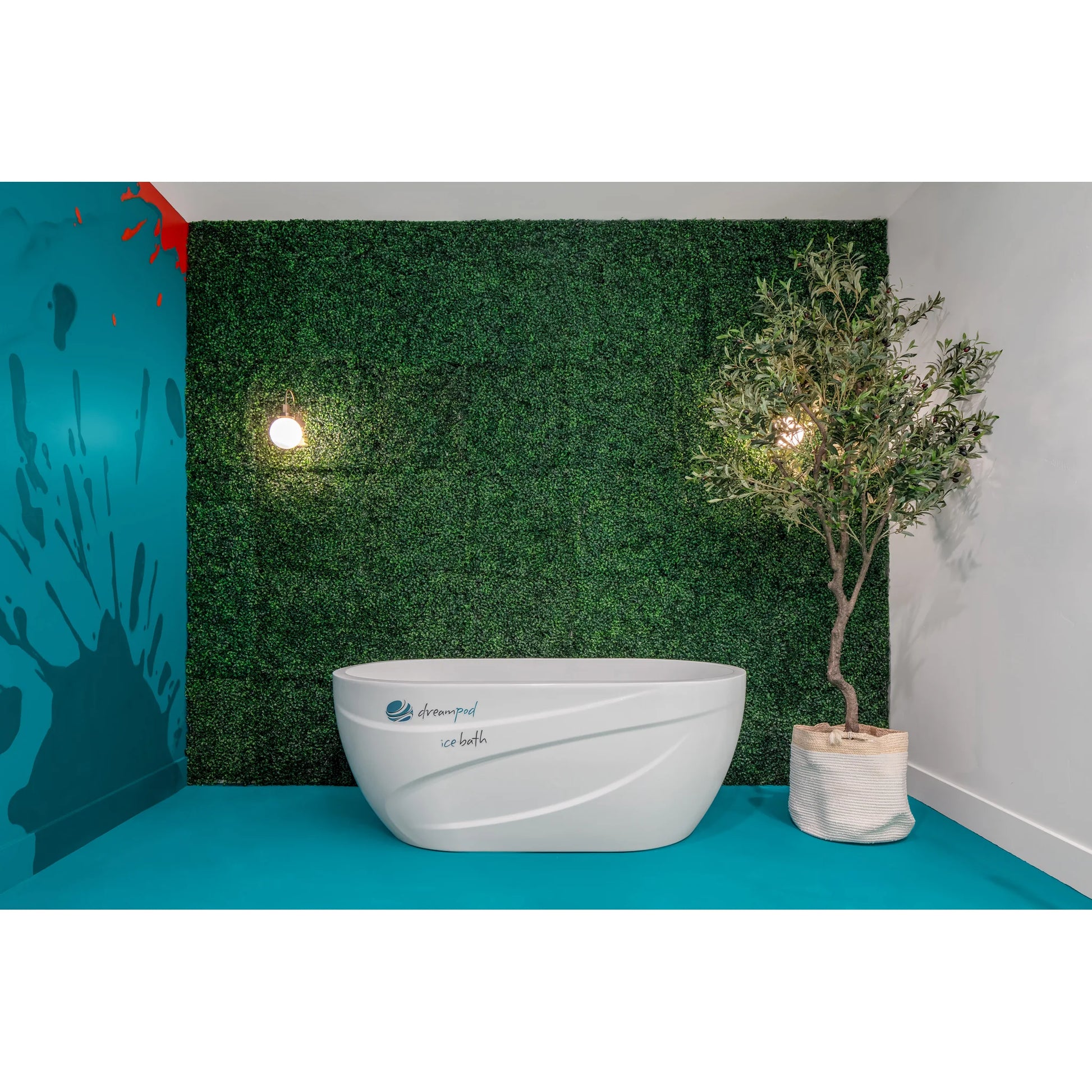 Dreampod Ice Bath — fiberglass tub in spa environment
