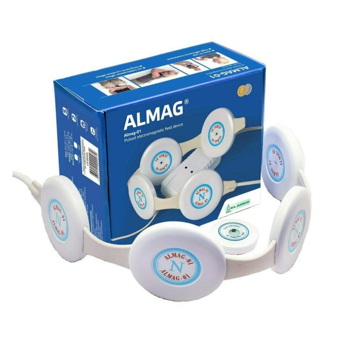 ALMAG-01 Portable PEMF Device — 4-coil traveling magnetic field therapy system, CE Class IIa