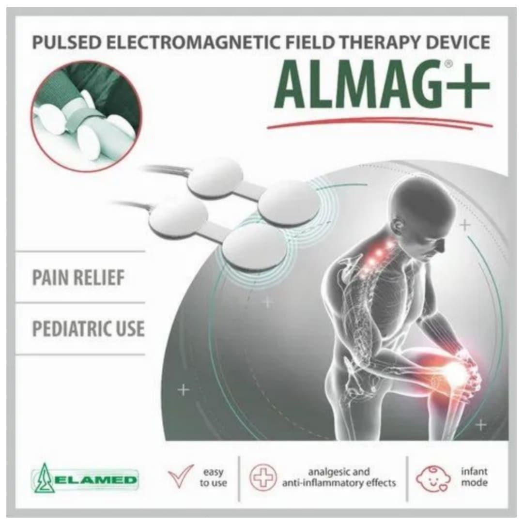 ALMAG+ Portable PEMF Device — 3-mode traveling magnetic therapy, anti-inflammatory frequency