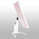 BioLight Adapt panel component tilted on its mobile stand, side profile with LEDs gently lit