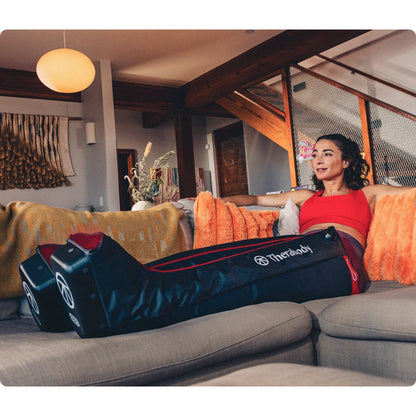 JetBoot Pro Plus — advanced compression + heat + vibration recovery boots by Therabody — app and smart features view
