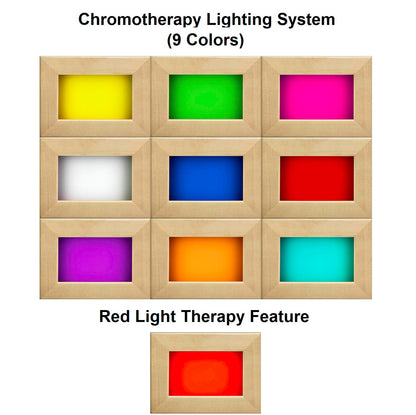 Chromotherapy color light therapy of the Dynamic Madrid Elite 3-Person Ultra Low EMF FAR Infrared Sauna (DYN-6310-04 Elite) – ultra low EMF infrared sauna