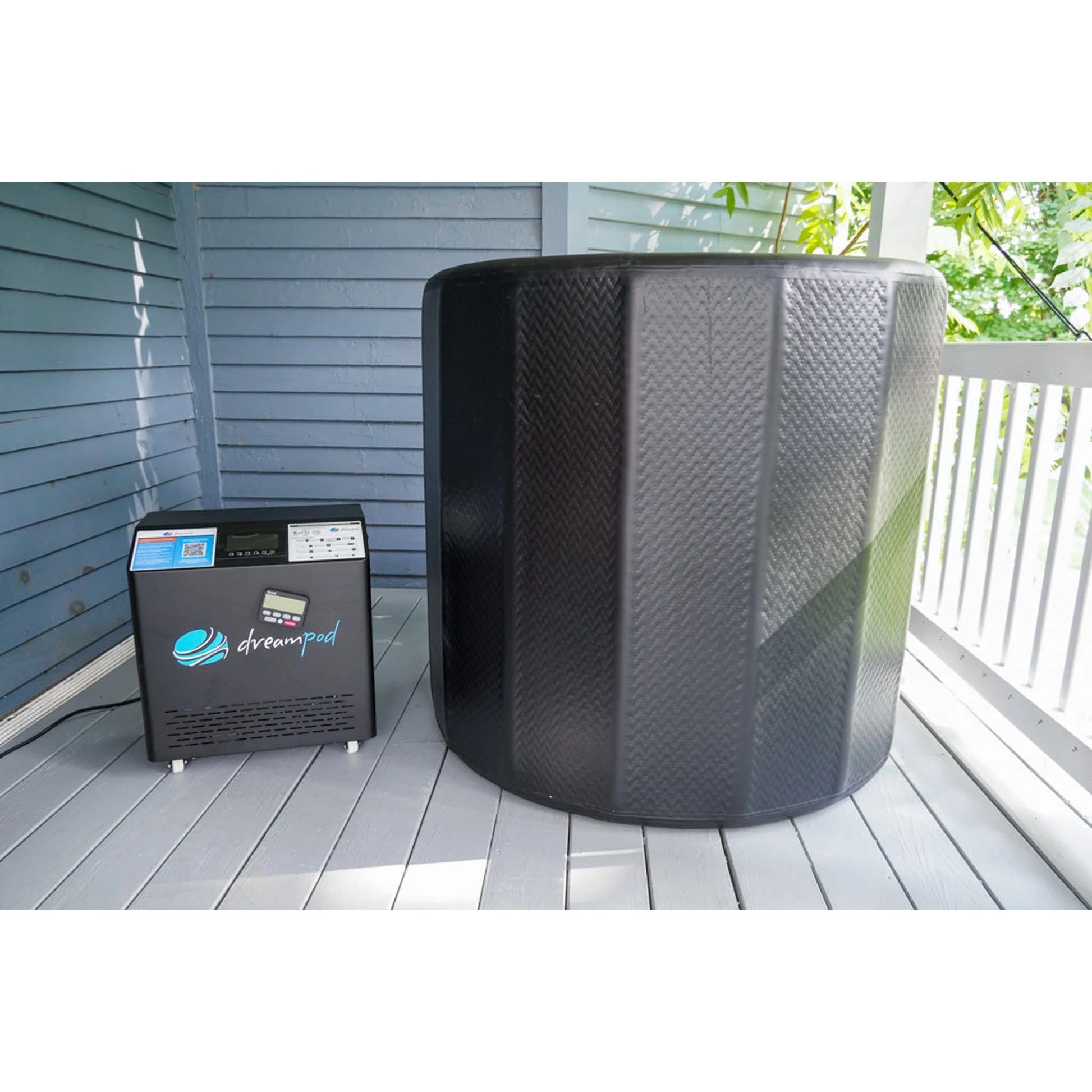 Dreampod Cold Plunge Barrel FLEX with Chiller — Inflatable barrel cold plunge