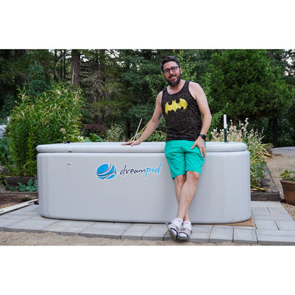 Dreampod Home Float FLEX — Inflatable float pod in home setting