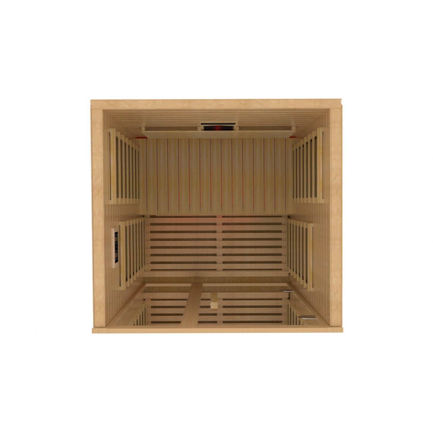 Top-down view of the Dynamic Gracia 1-2-Person Full Spectrum Near Zero EMF FAR Infrared Sauna (DYN-6119-03 FS) – full spectrum infrared sauna