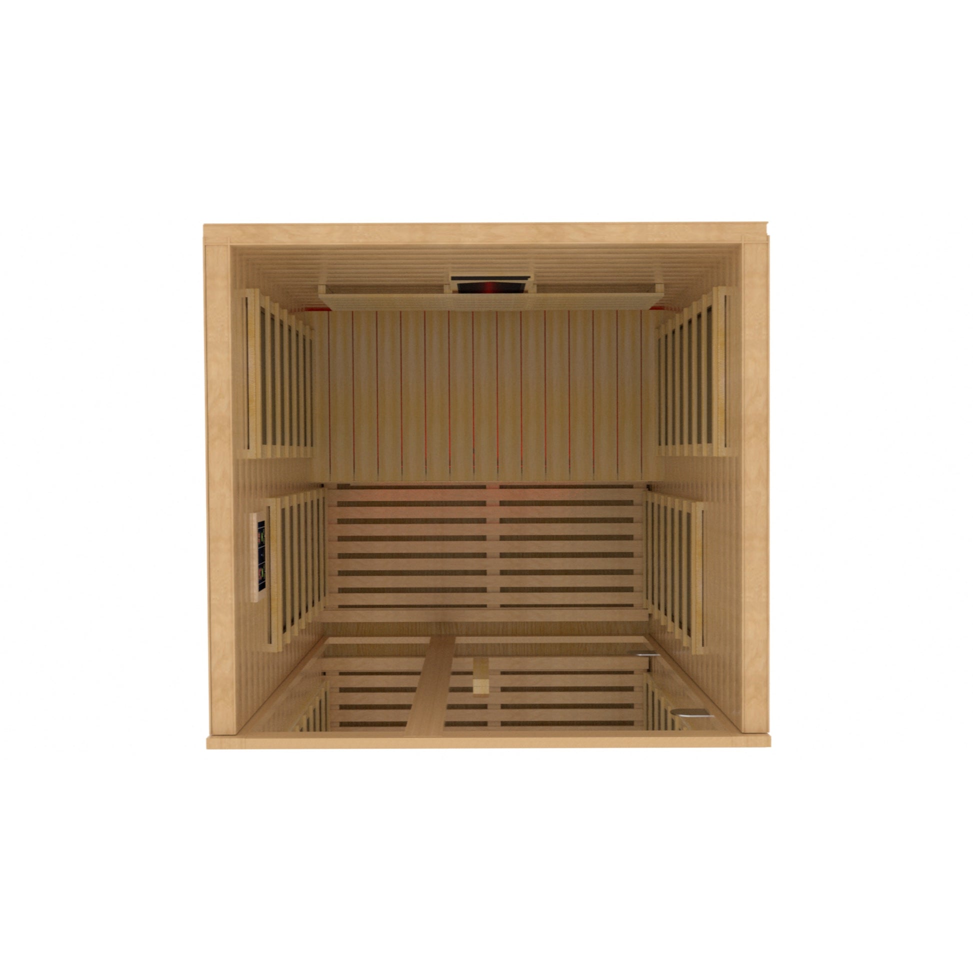 Top-down view of the Dynamic Gracia 1-2-Person Full Spectrum Near Zero EMF FAR Infrared Sauna (DYN-6119-03 FS) – full spectrum infrared sauna