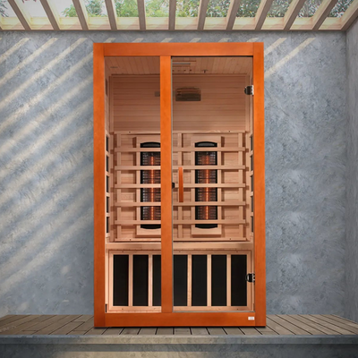 Dynamic Santiago 2-Person Full Spectrum Near Zero EMF FAR Infrared Sauna | Canadian Hemlock
