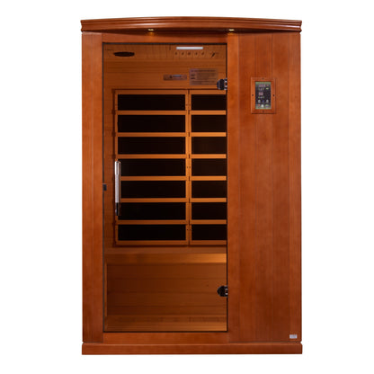 Exterior view of the Dynamic Venice Elite 2-Person Ultra Low EMF FAR Infrared Sauna (DYN-6210-04 Elite) – ultra low EMF infrared sauna