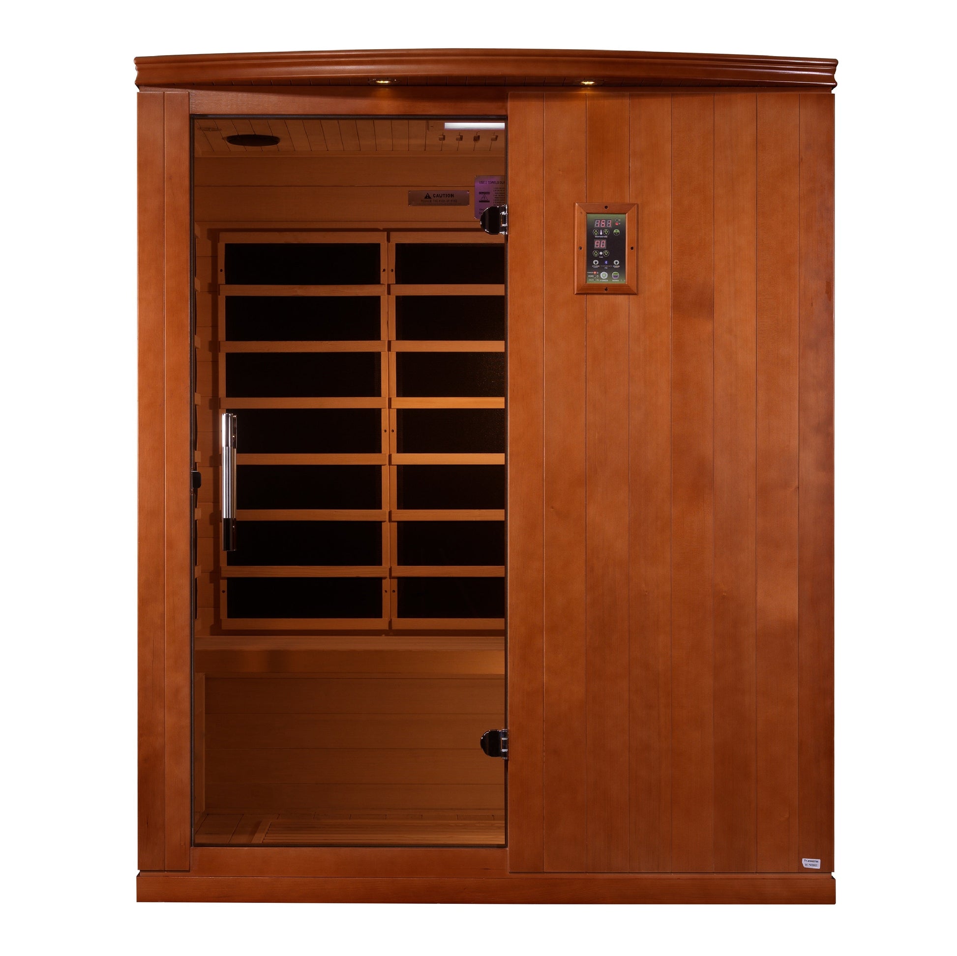 Exterior view of the Dynamic Madrid Elite 3-Person Ultra Low EMF FAR Infrared Sauna (DYN-6310-04 Elite) – ultra low EMF infrared sauna