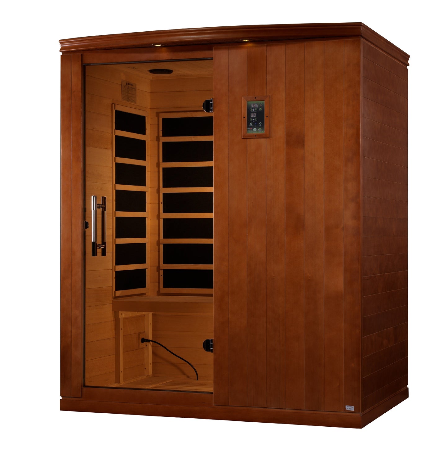 Exterior view of the Dynamic Madrid Elite 3-Person Ultra Low EMF FAR Infrared Sauna (DYN-6310-04 Elite) – ultra low EMF infrared sauna