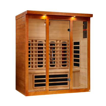 Right side view of the Dynamic Vila Grande 4-Person Full Spectrum Near Zero EMF FAR Infrared Sauna (DYN-6415-03 FS) – full spectrum infrared sauna