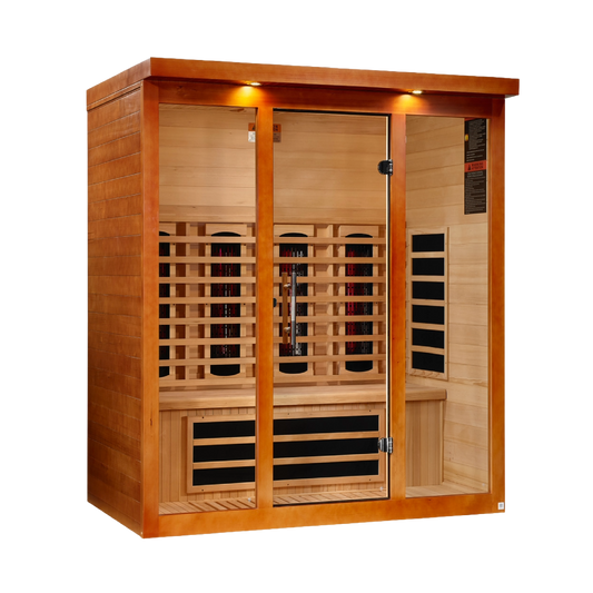 Right side view of the Dynamic Vila Grande 4-Person Full Spectrum Near Zero EMF FAR Infrared Sauna (DYN-6415-03 FS) – full spectrum infrared sauna