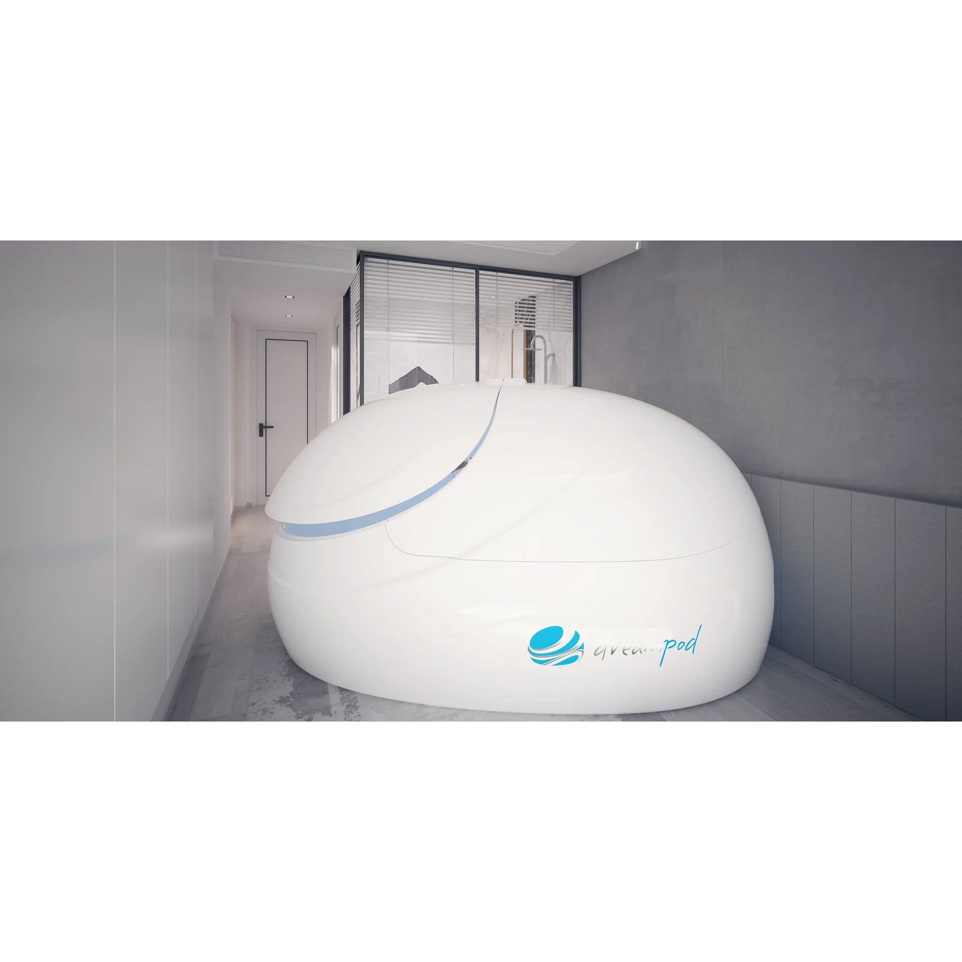 Dreampod Sport Float Pod — White in minimalist studio