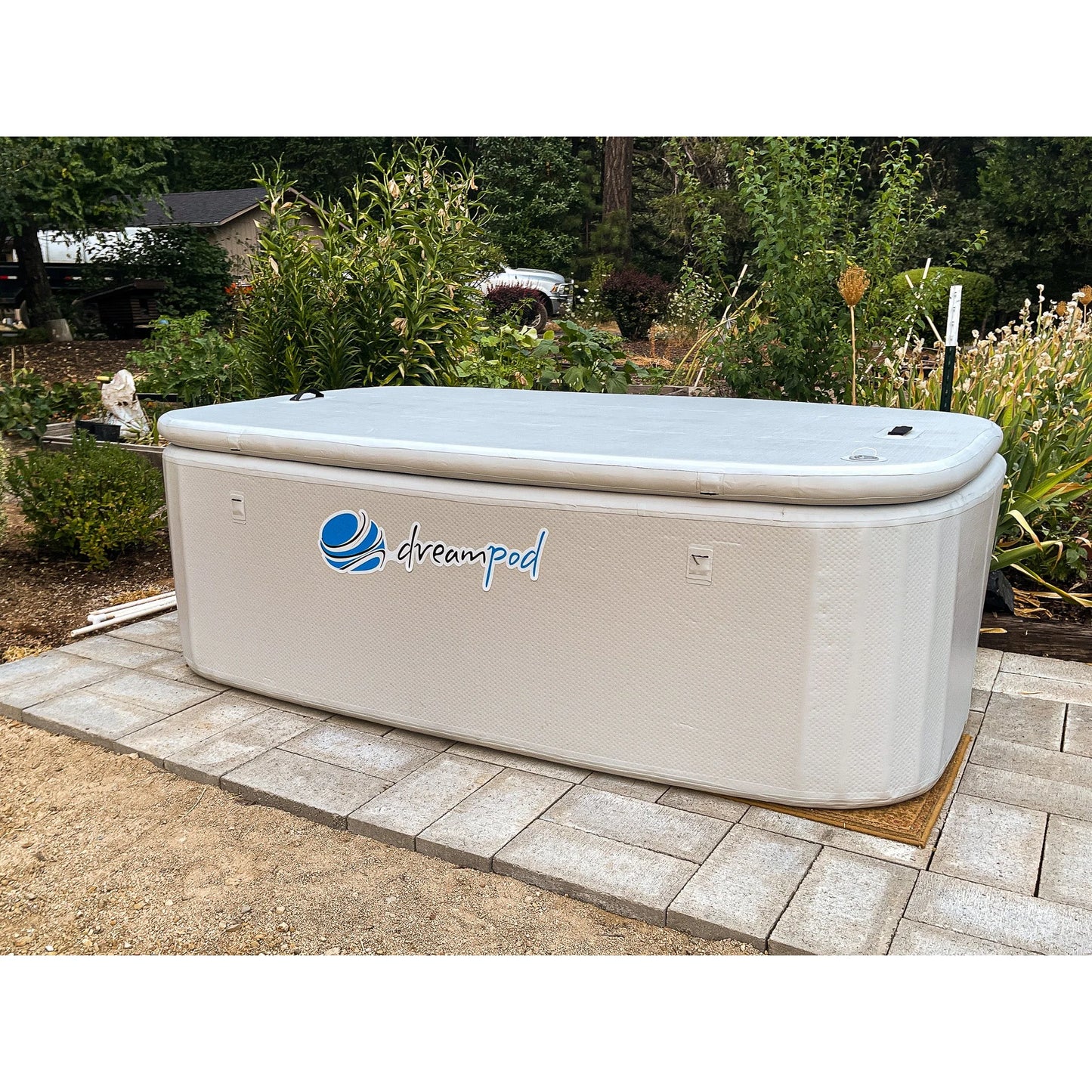 Dreampod Home Float FLEX — Inflatable float pod lifestyle
