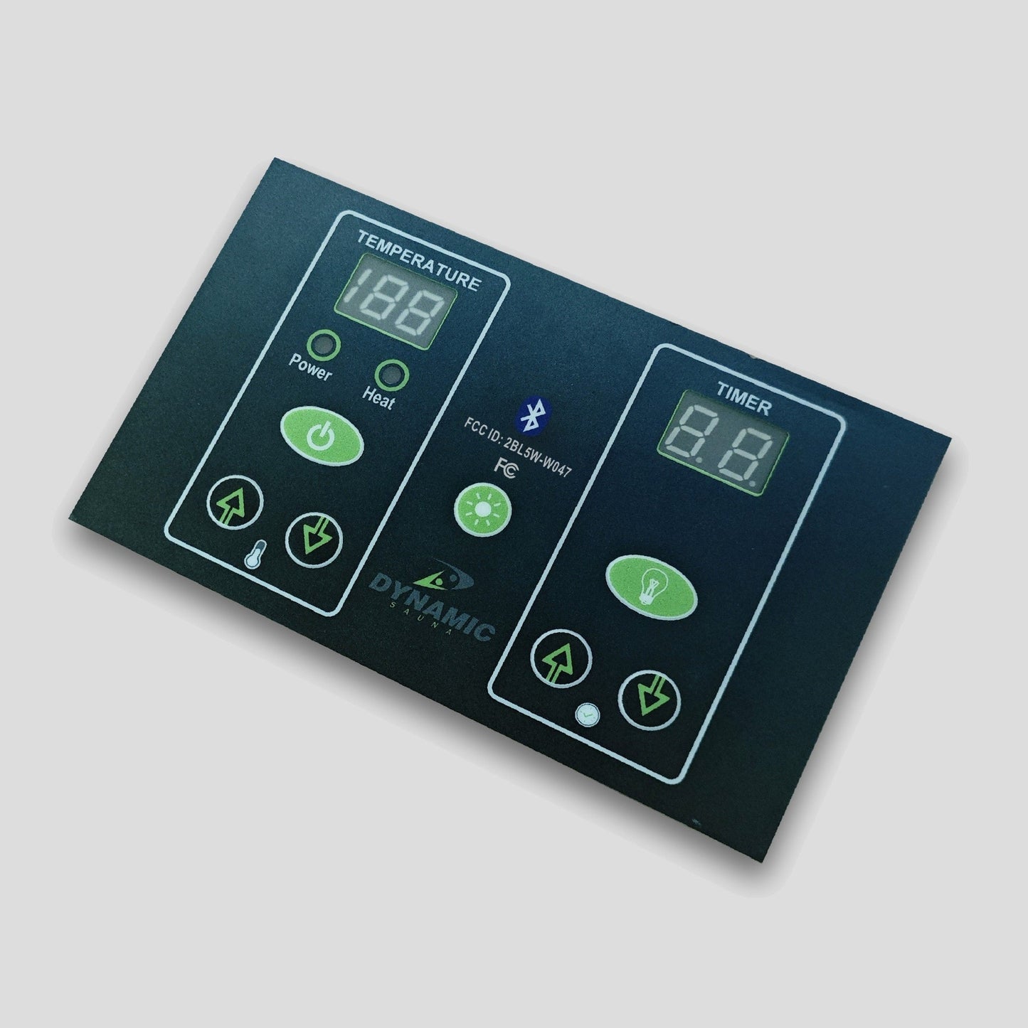 Digital control panel of the Dynamic Vila Grande 4-Person Full Spectrum Near Zero EMF FAR Infrared Sauna (DYN-6415-03 FS) – full spectrum infrared sauna