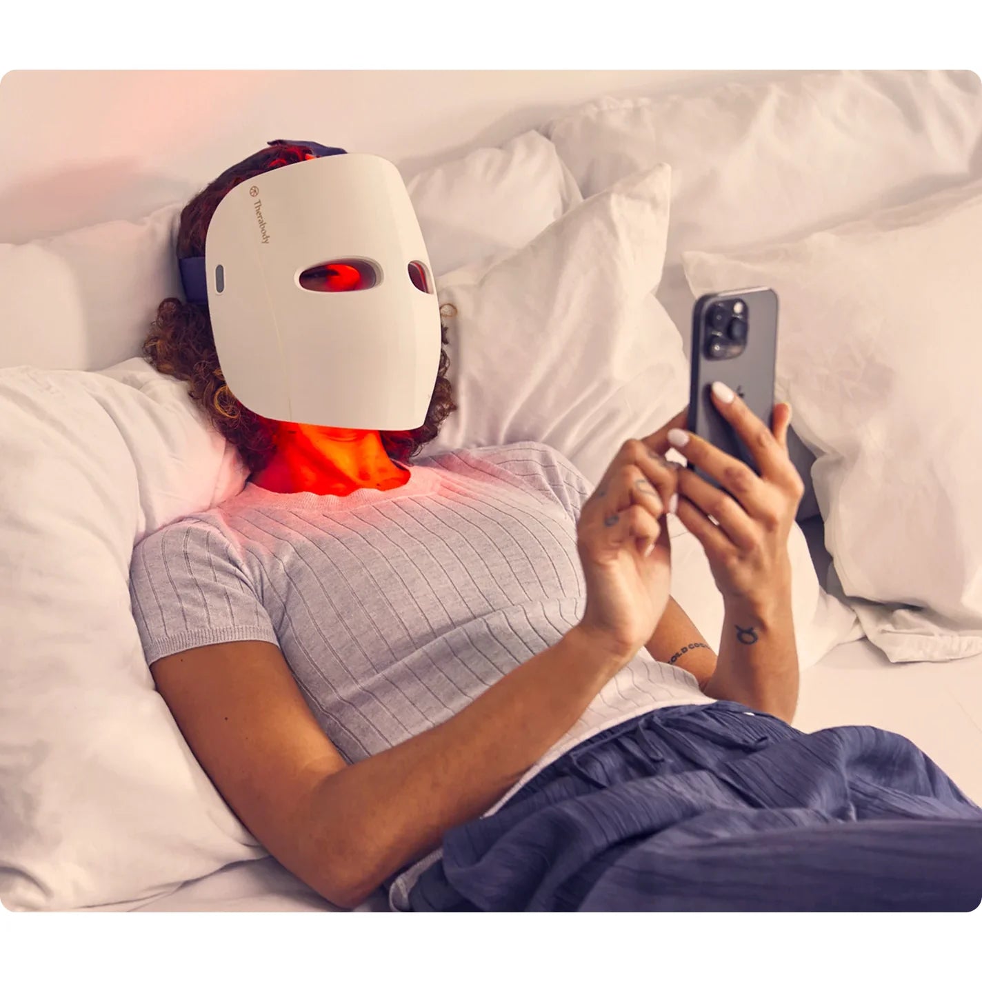 TheraFace Mask Glo — full-face LED light therapy mask by Therabody — product view 8