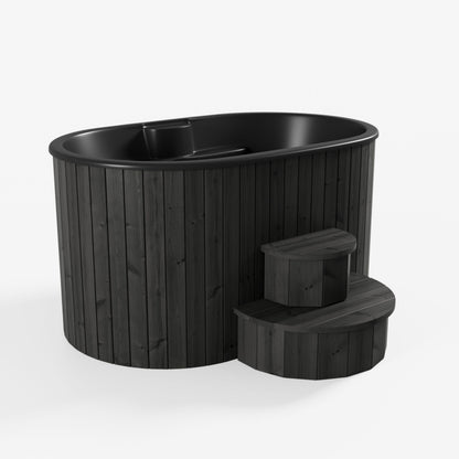 SaunaLife S2 cold plunge tub, black finish