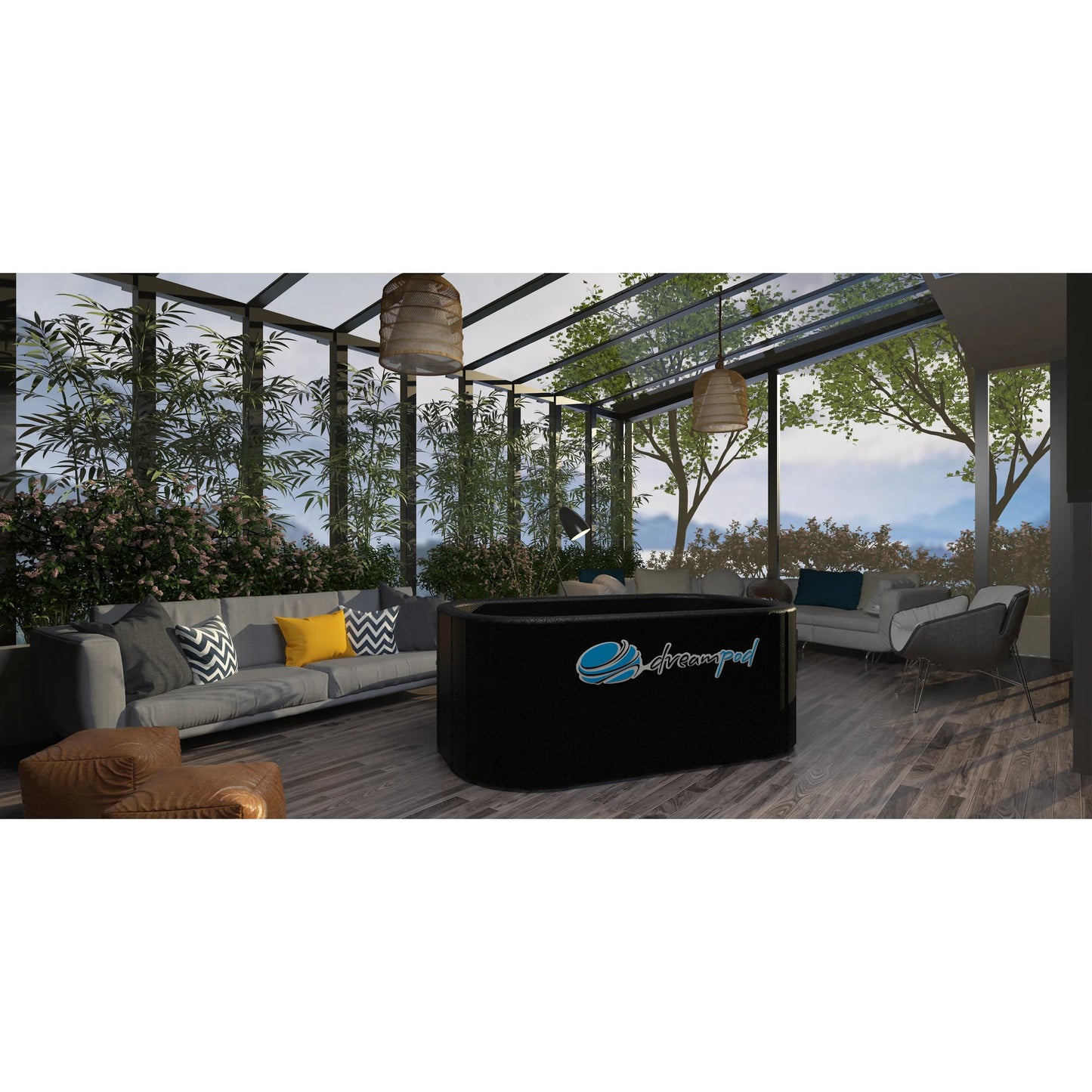Dreampod Ice Bath FLEX — Inflatable cold plunge tub with Dreampod branding