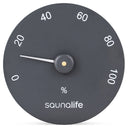 SaunaLife designer sauna hygrometer, black