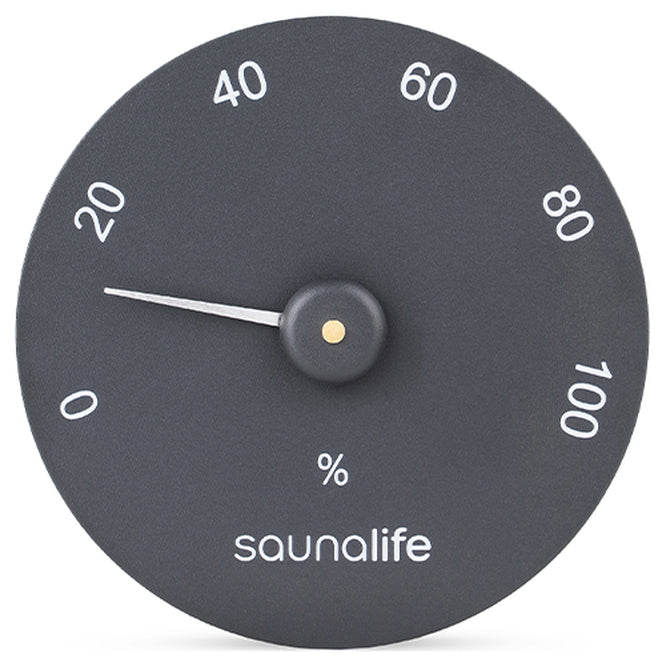 SaunaLife designer sauna hygrometer, black
