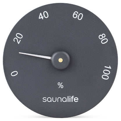 SaunaLife designer sauna hygrometer, black