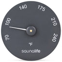 SaunaLife designer sauna thermometer, black