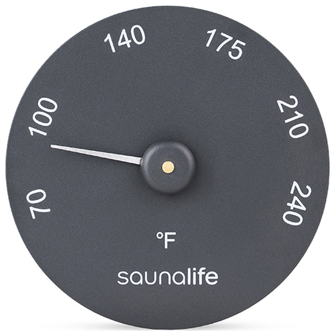 SaunaLife designer sauna thermometer, black