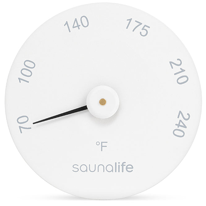 SaunaLife designer sauna thermometer, white