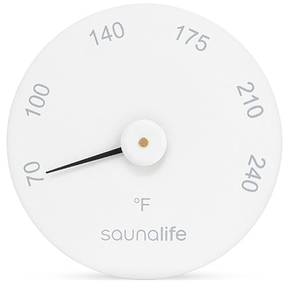 SaunaLife designer sauna thermometer, white