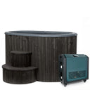 SaunaLife S2 tub and chiller package, black finish