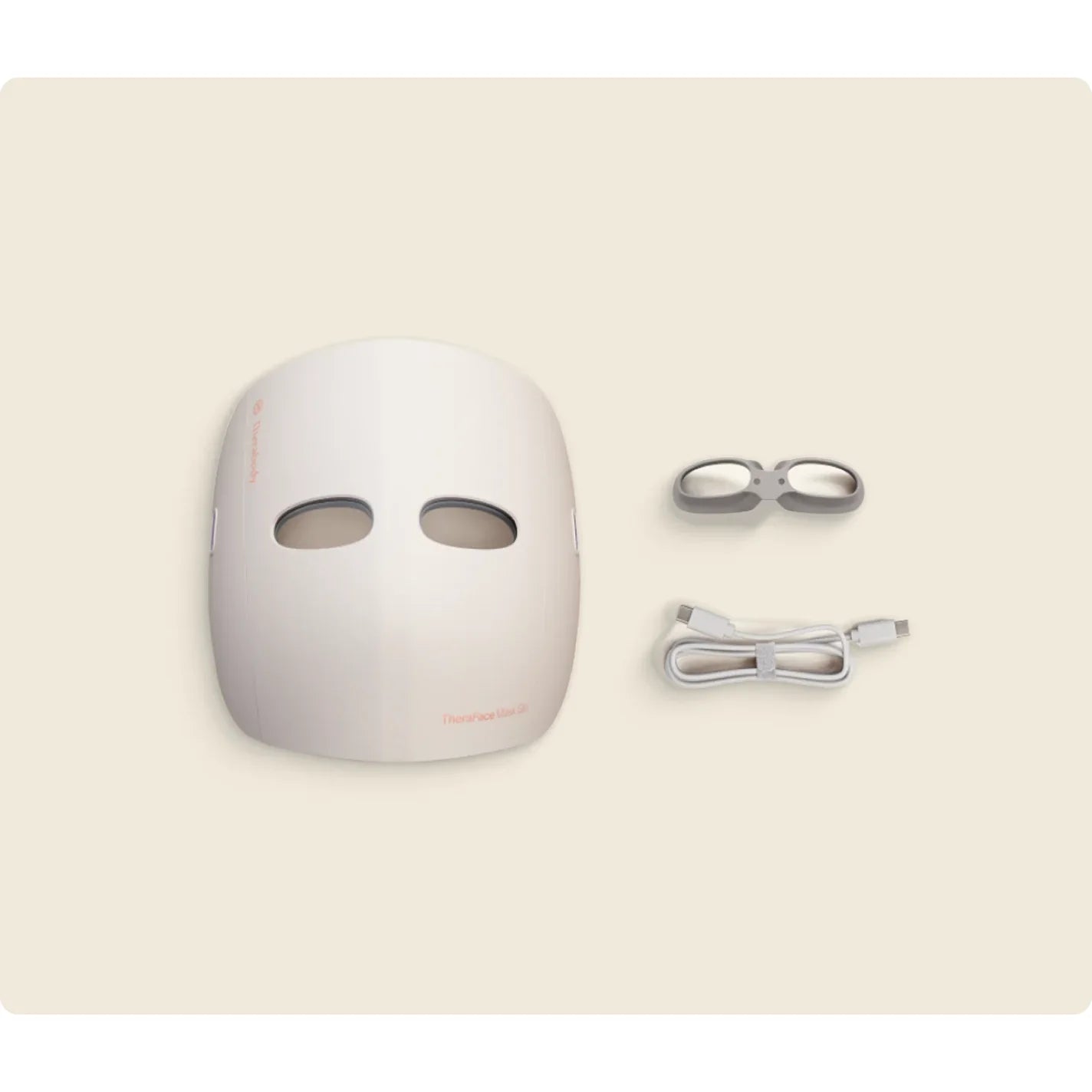 TheraFace Mask Glo — full-face LED light therapy mask by Therabody — box contents — what's included