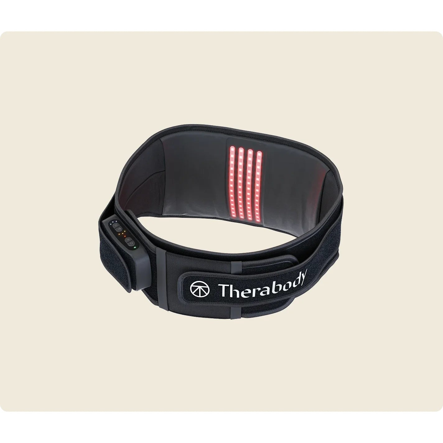 RecoveryTherm Back LED — heat + near-infrared LED therapy wrap by Therabody — rear product view