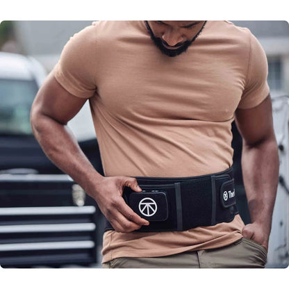 RecoveryTherm Back LED — heat + near-infrared LED therapy wrap by Therabody — rear product view